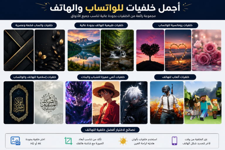 أجمل خلفيات للواتساب والهاتف 2026 بجودة HD و4K لجميع الأذواق