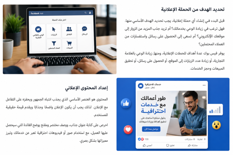 عمل حملة إعلانية على فيس بوك لتسويق خدماتك: دليل شامل لتحقيق أفضل النتائج
